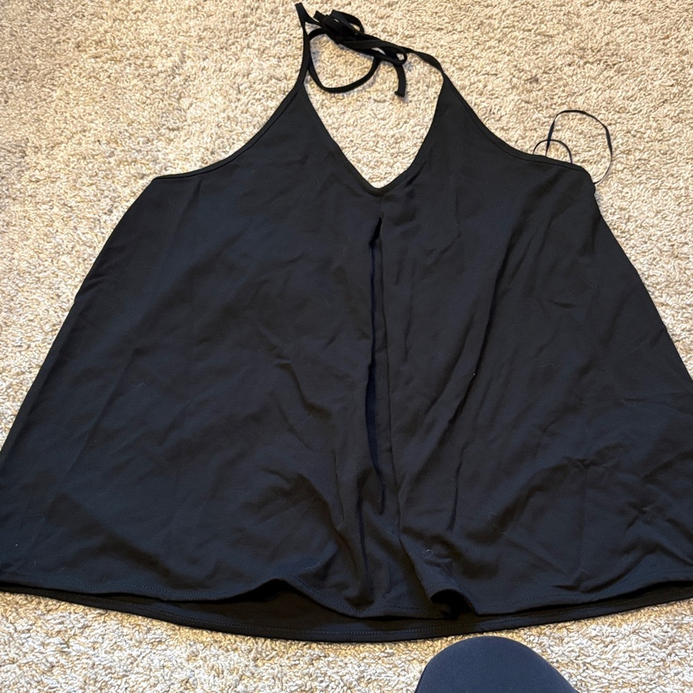 Banana Republic Classic Halter Black Top